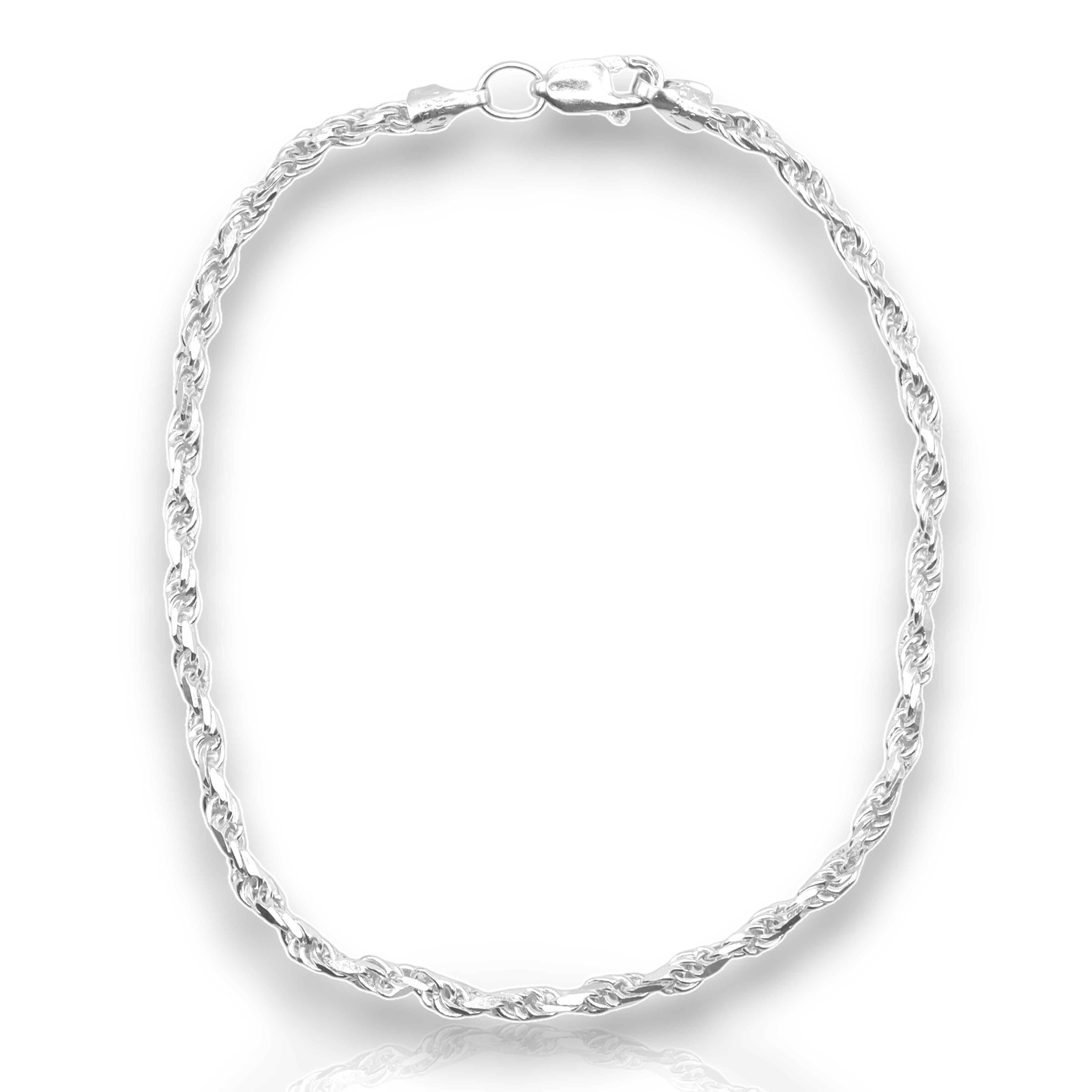 Pulso Torzal Delgado Plata .925 | Jozep Joyería Plateado 17.5 Cm