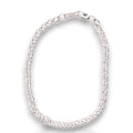 Pulsera Doble Rombo Delgada Plata .925 | Jozep Joyería Plateado 18 Cm