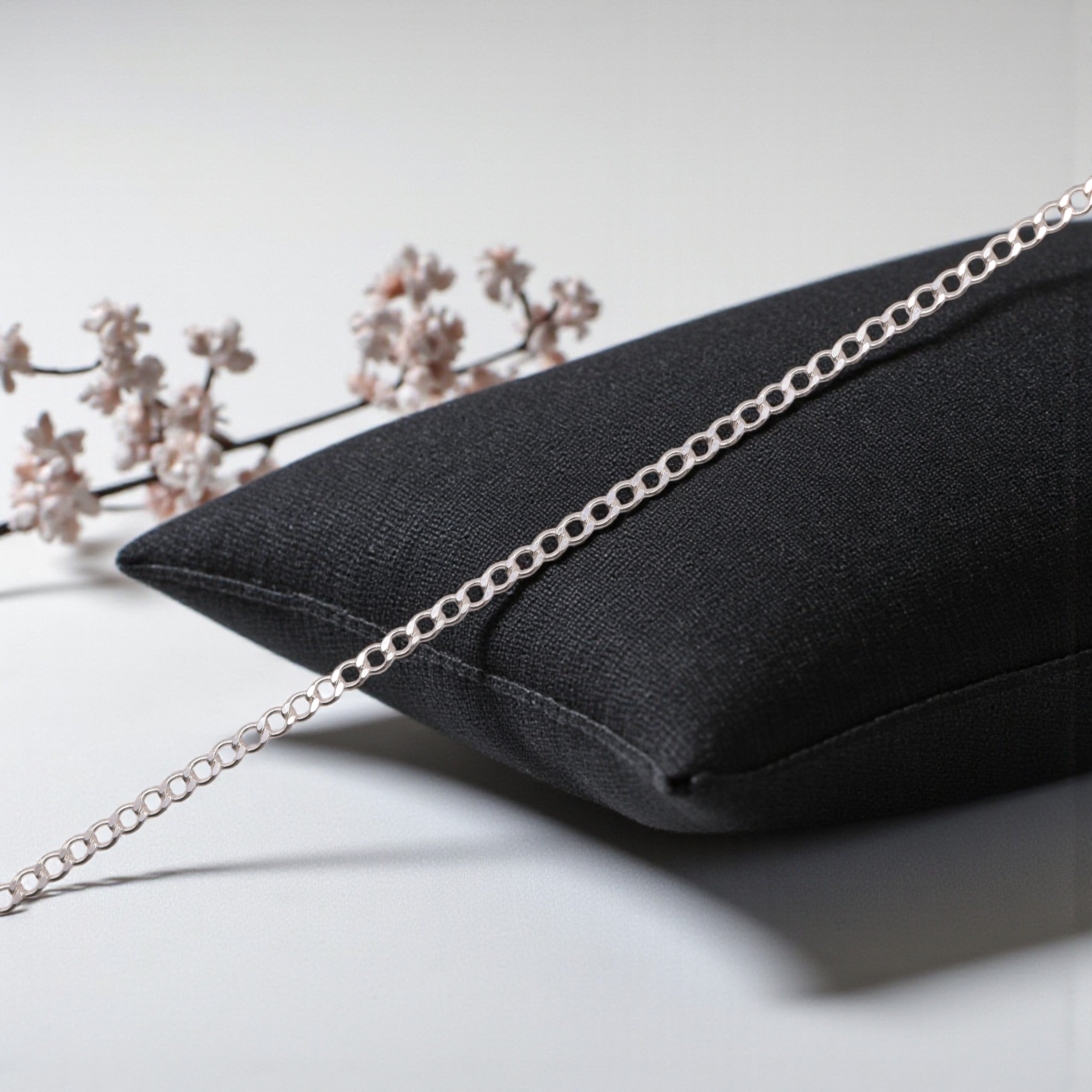 Pulsera Cubana Plata .925 | Jozep Joyería Plateado 17.5 Cm