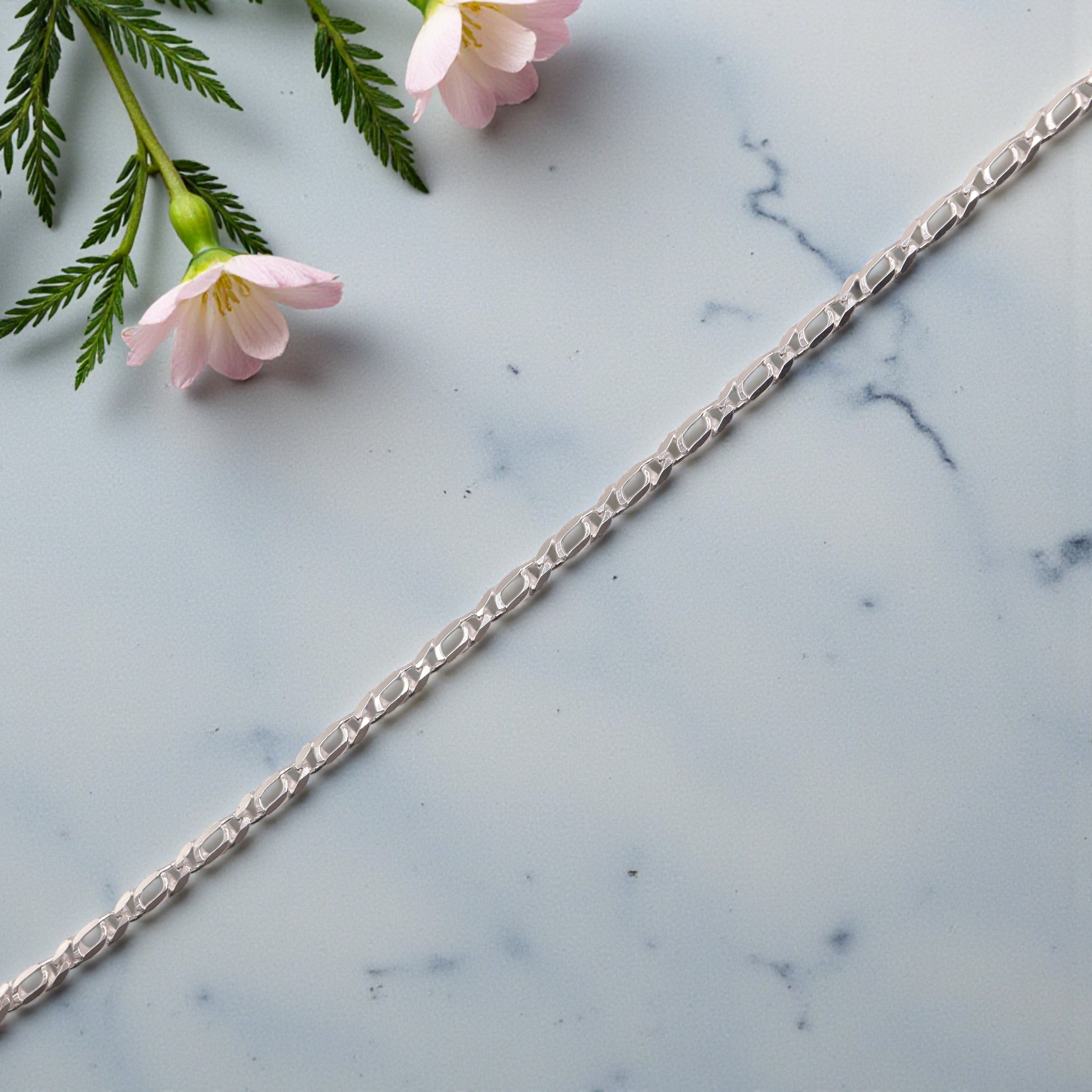 Pulsera Perniche Plata .925 | Jozep Joyería Plateado 19 Cm