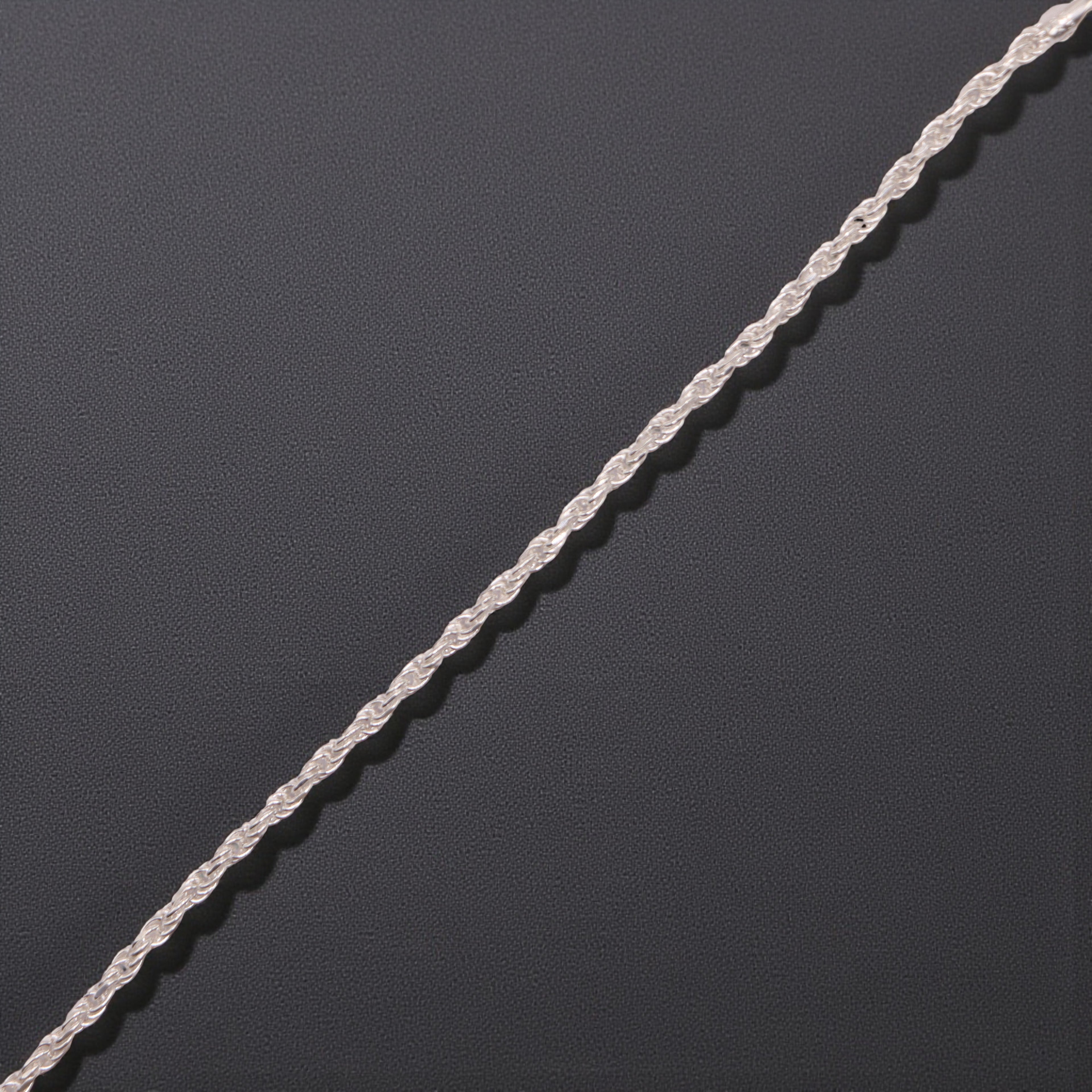 Pulsera Cuerda Trenzada Plata .925 |  18.5 Cm