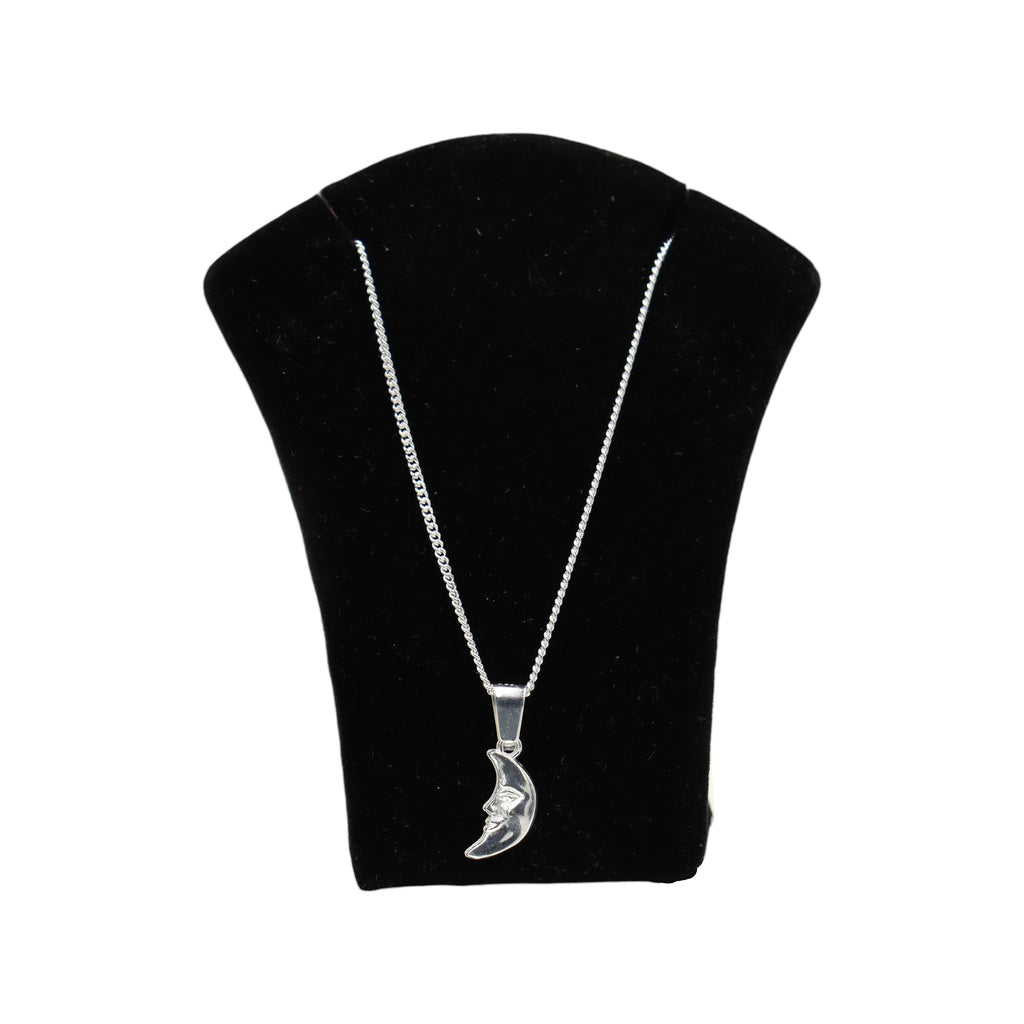 Dije De Luna + Cadena En Plata .925
