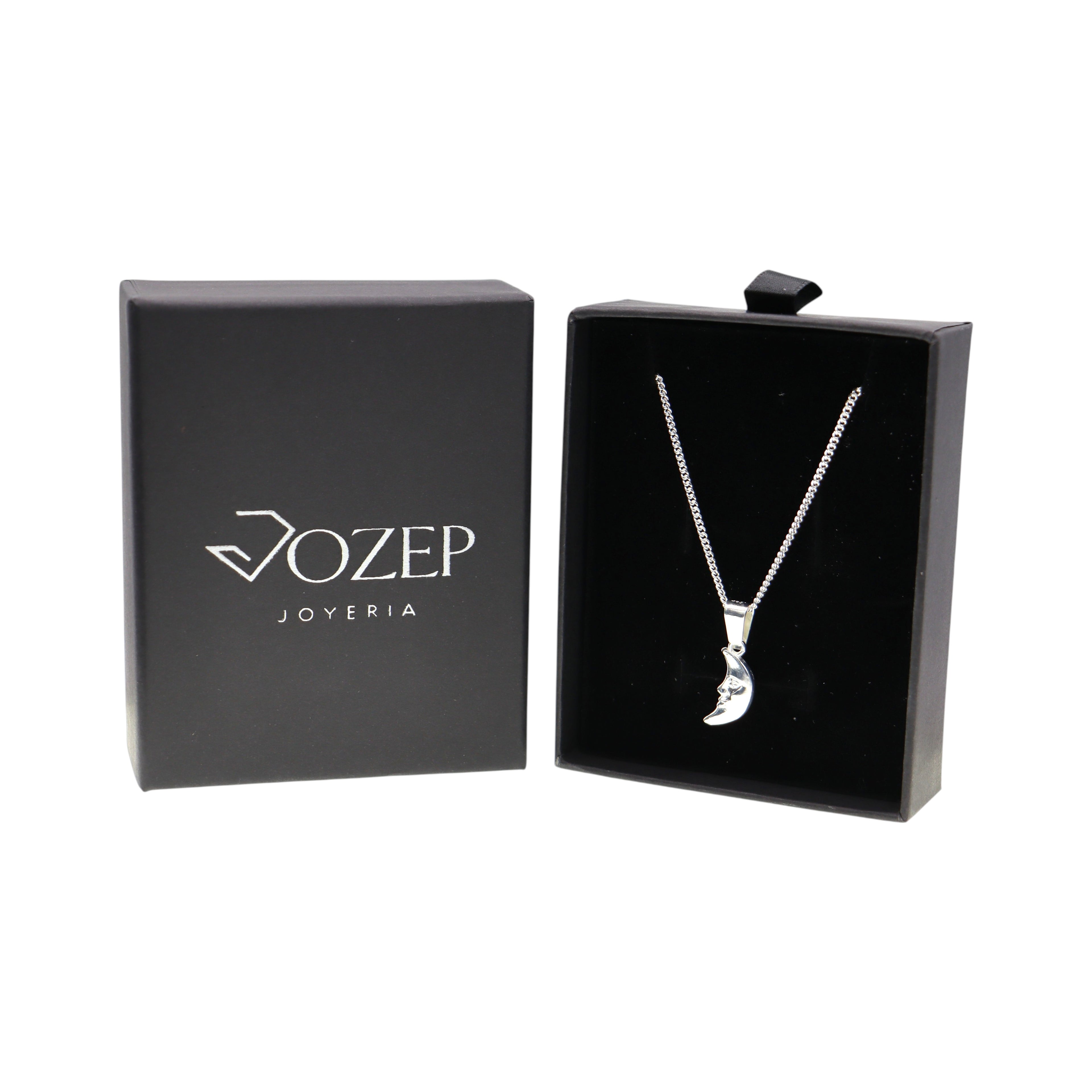 Dije De Luna + Cadena En Plata .925