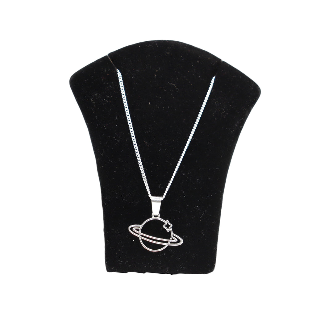 Dije De Planeta + Cadena De Plata .925
