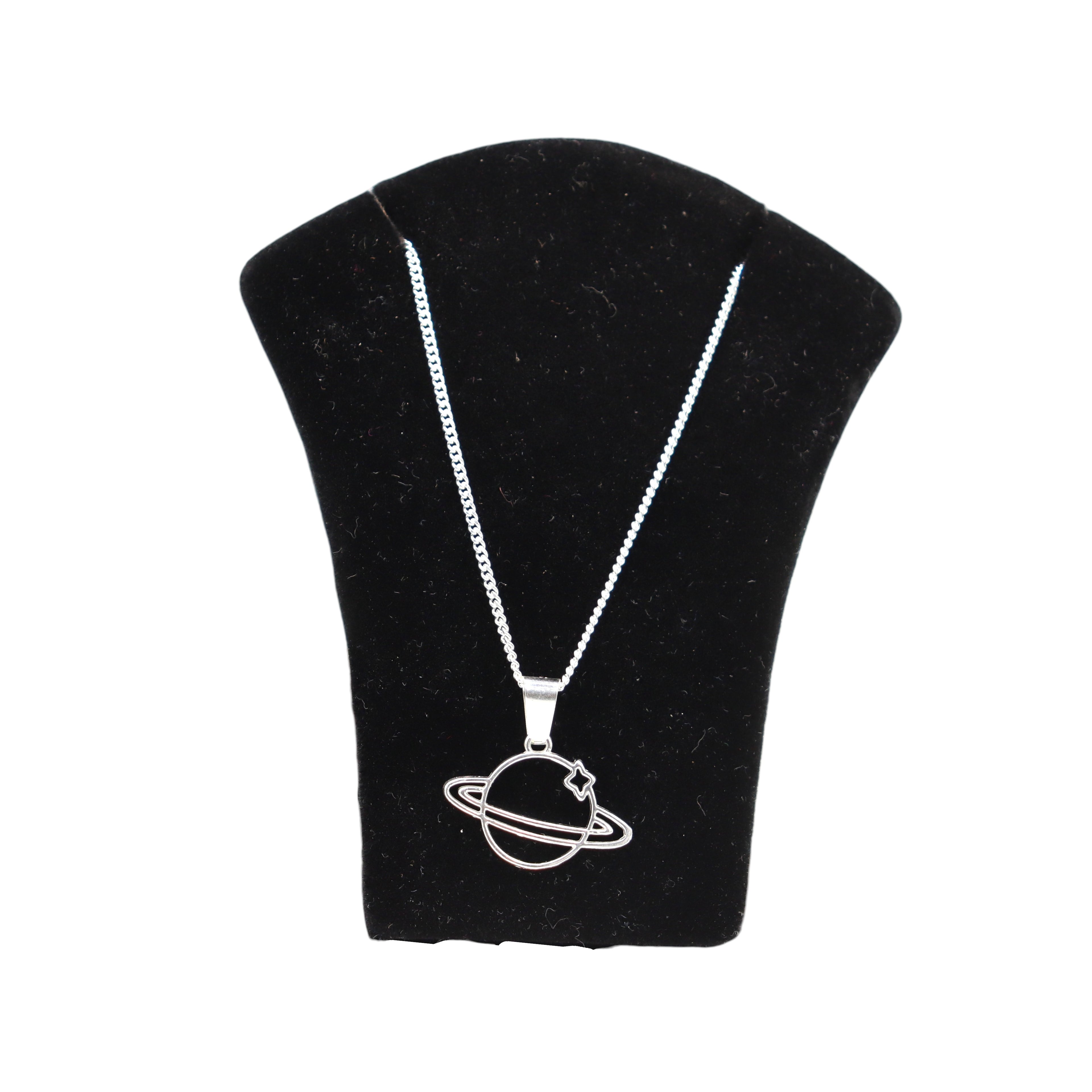 Dije De Planeta + Cadena De Plata .925