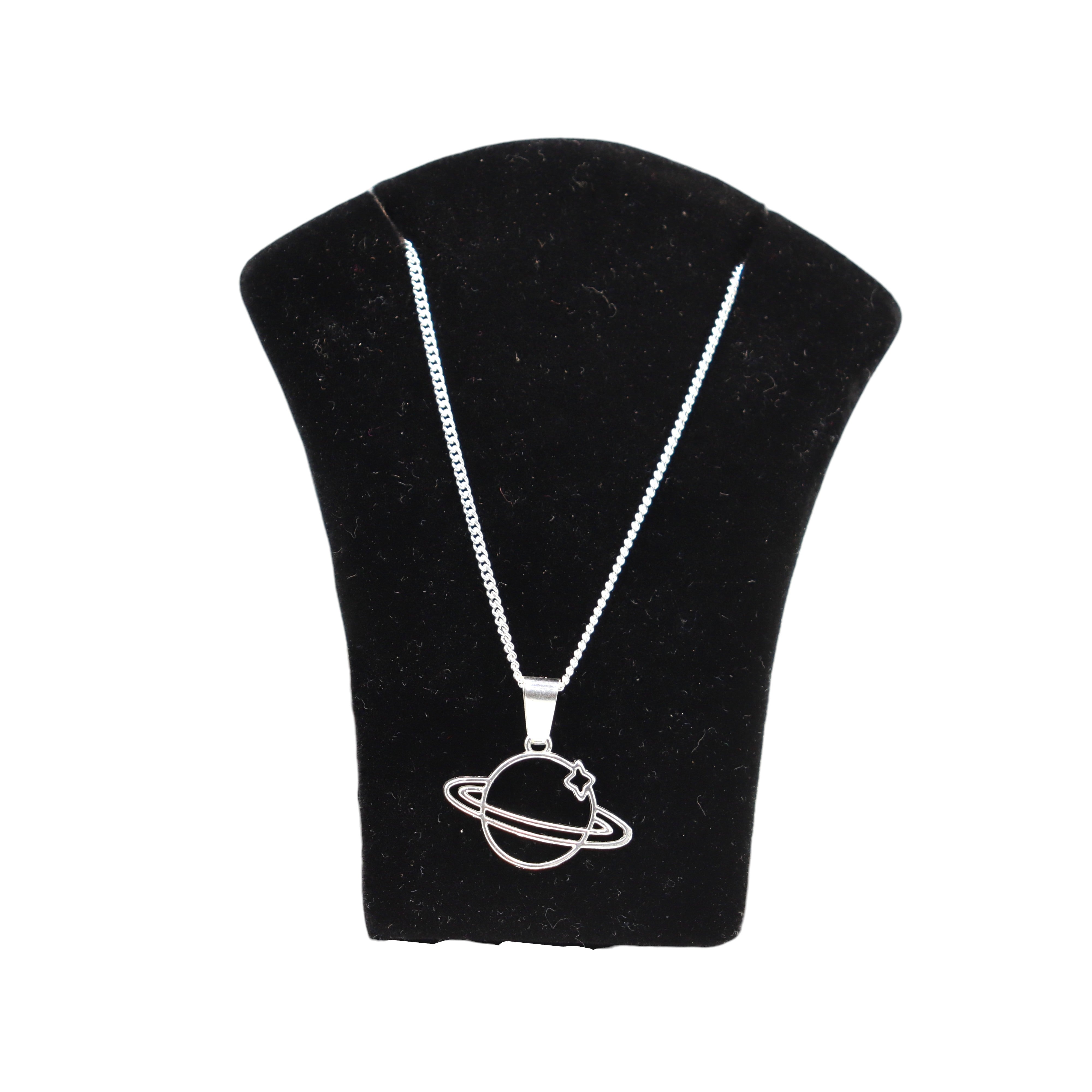 Dije De Planeta + Cadena De Plata .925