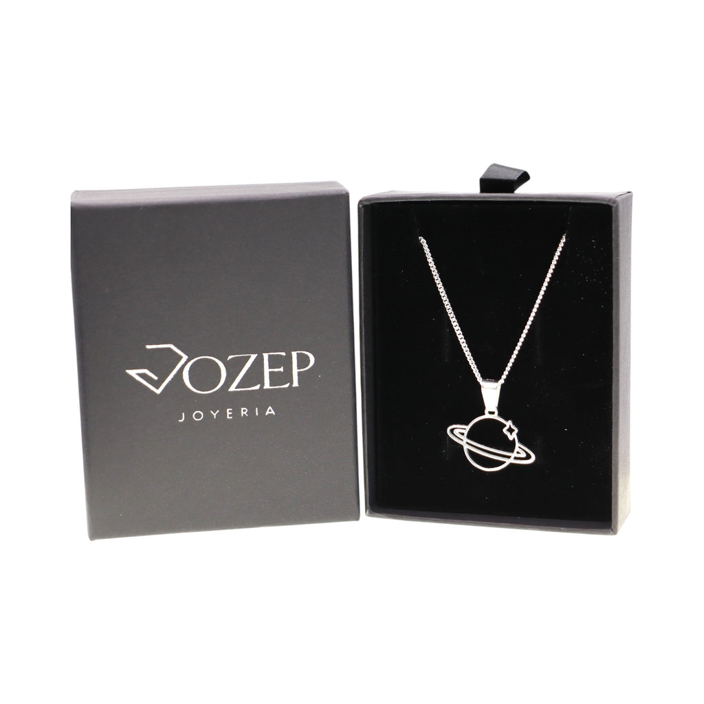 Dije De Planeta + Cadena De Plata .925