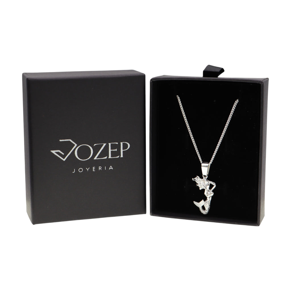 Dije De Sirena + Cadena En Plata .925