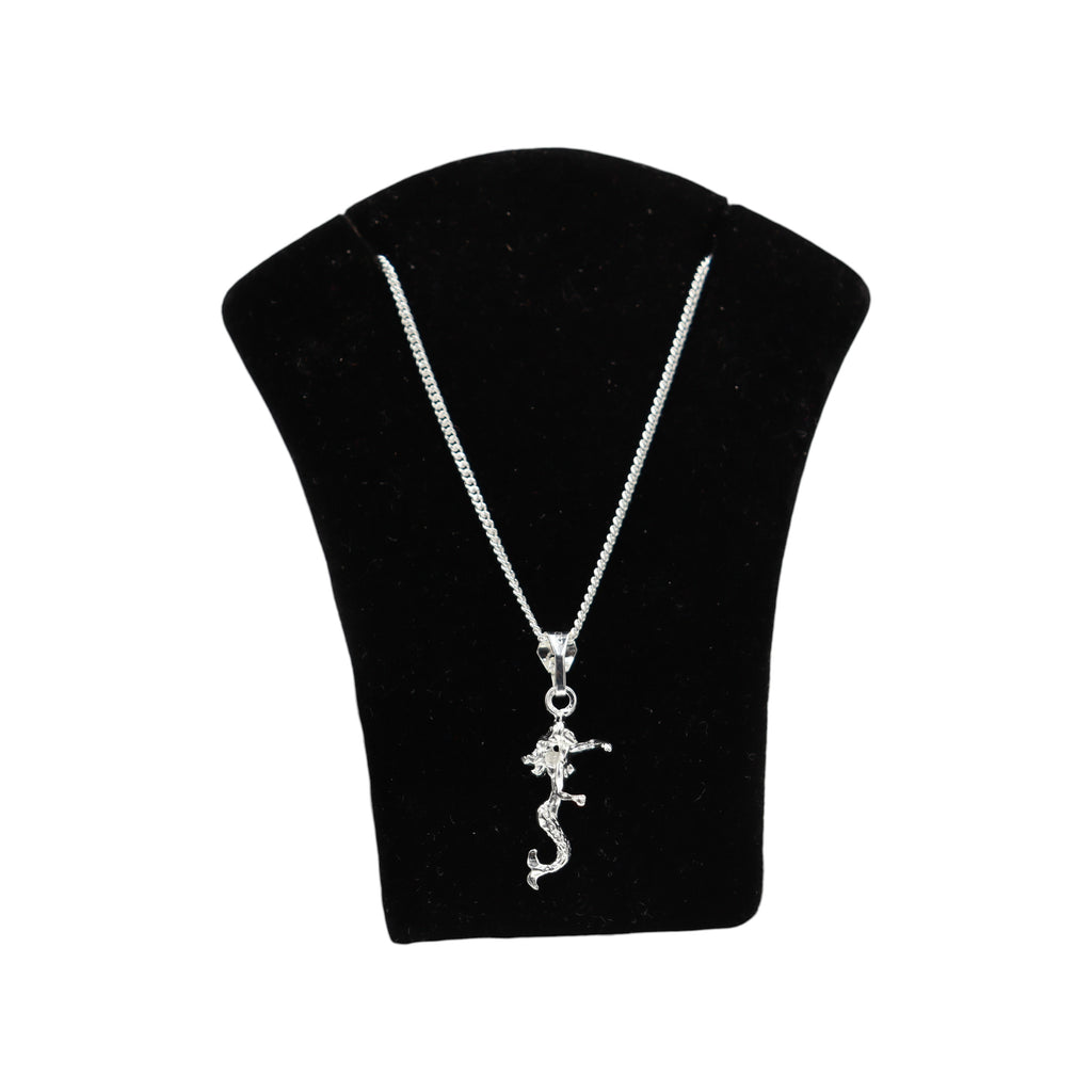 Dije De Sirena + Cadena En Plata .925