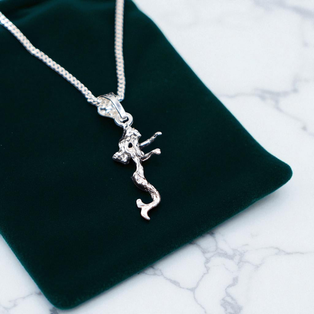 Dije De Sirena + Cadena En Plata .925