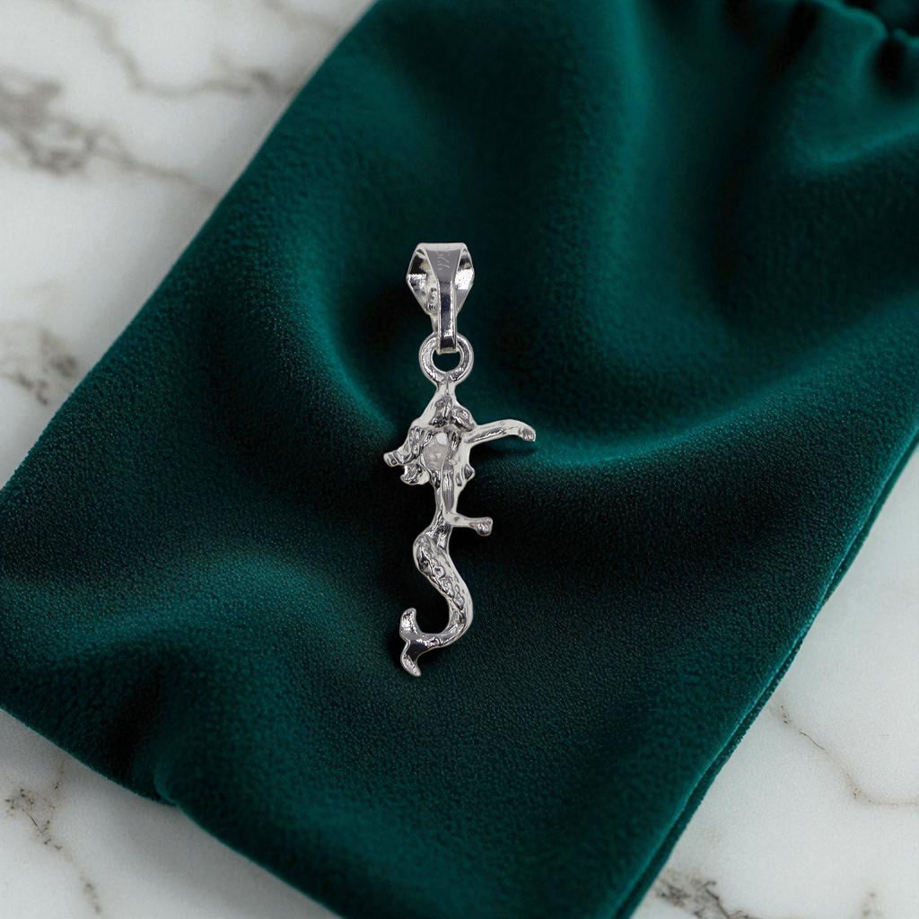 Dije De Sirena + Cadena En Plata .925