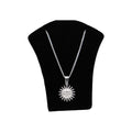 Dije De Sol + Cadena En Plata .925