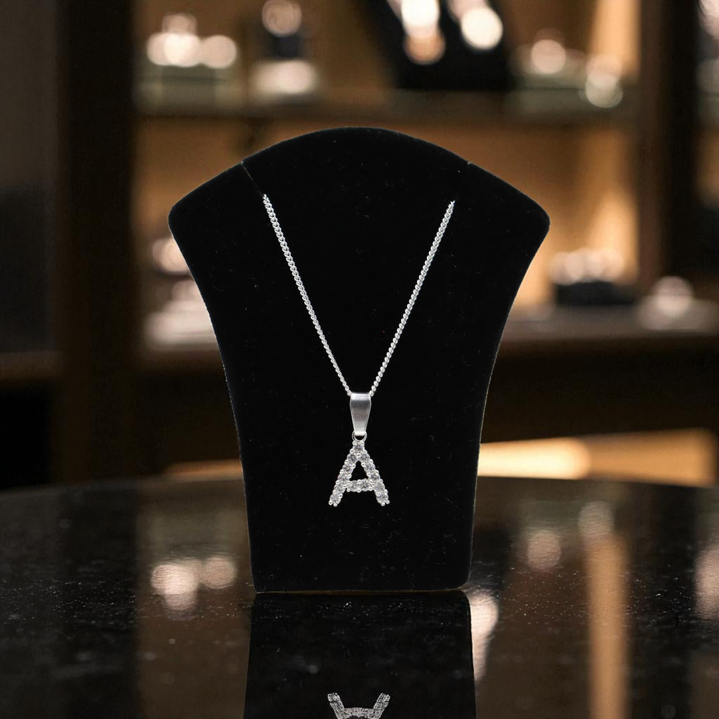 Dije De Iniciales + Cadena En Plata .925