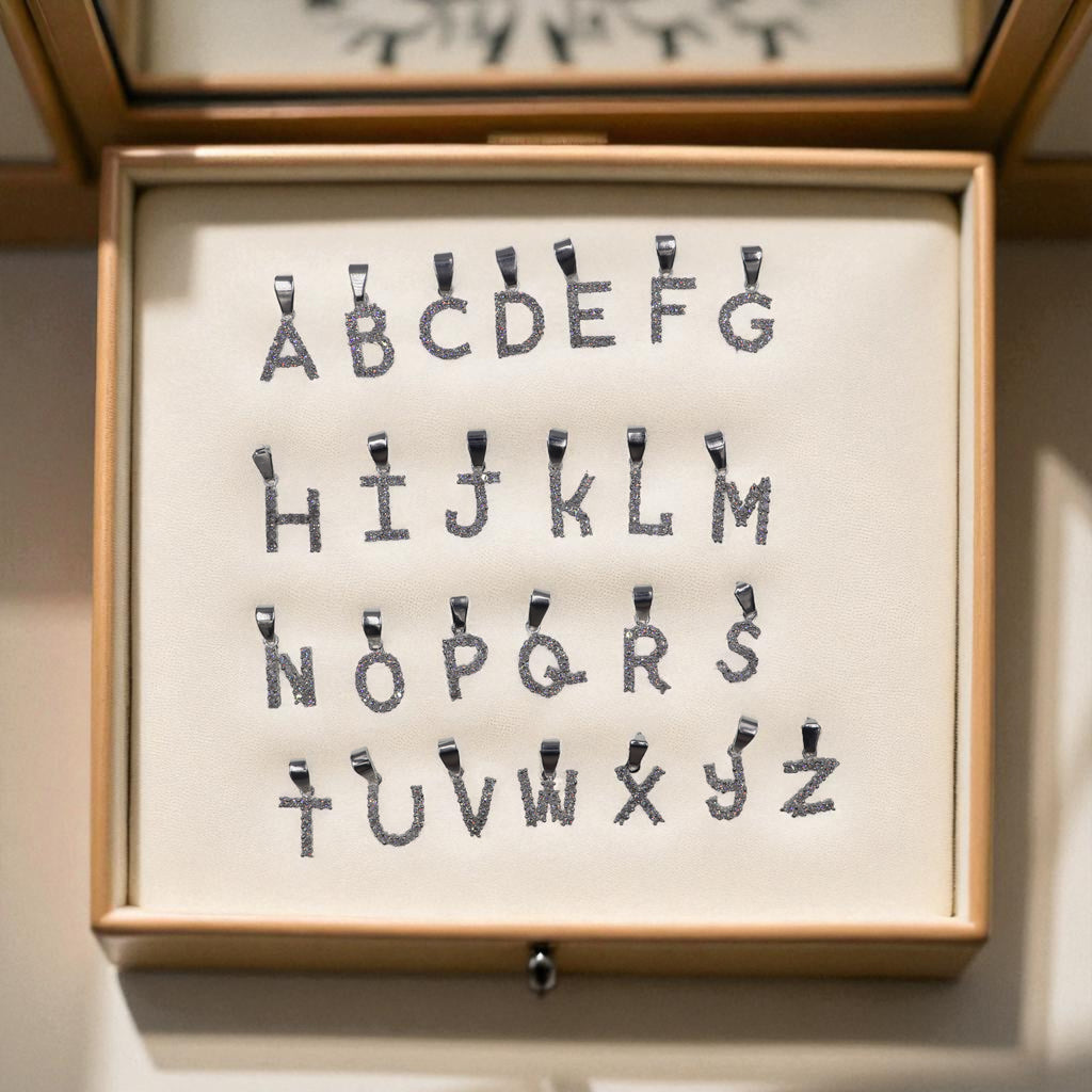 Dije De Iniciales + Cadena En Plata .925