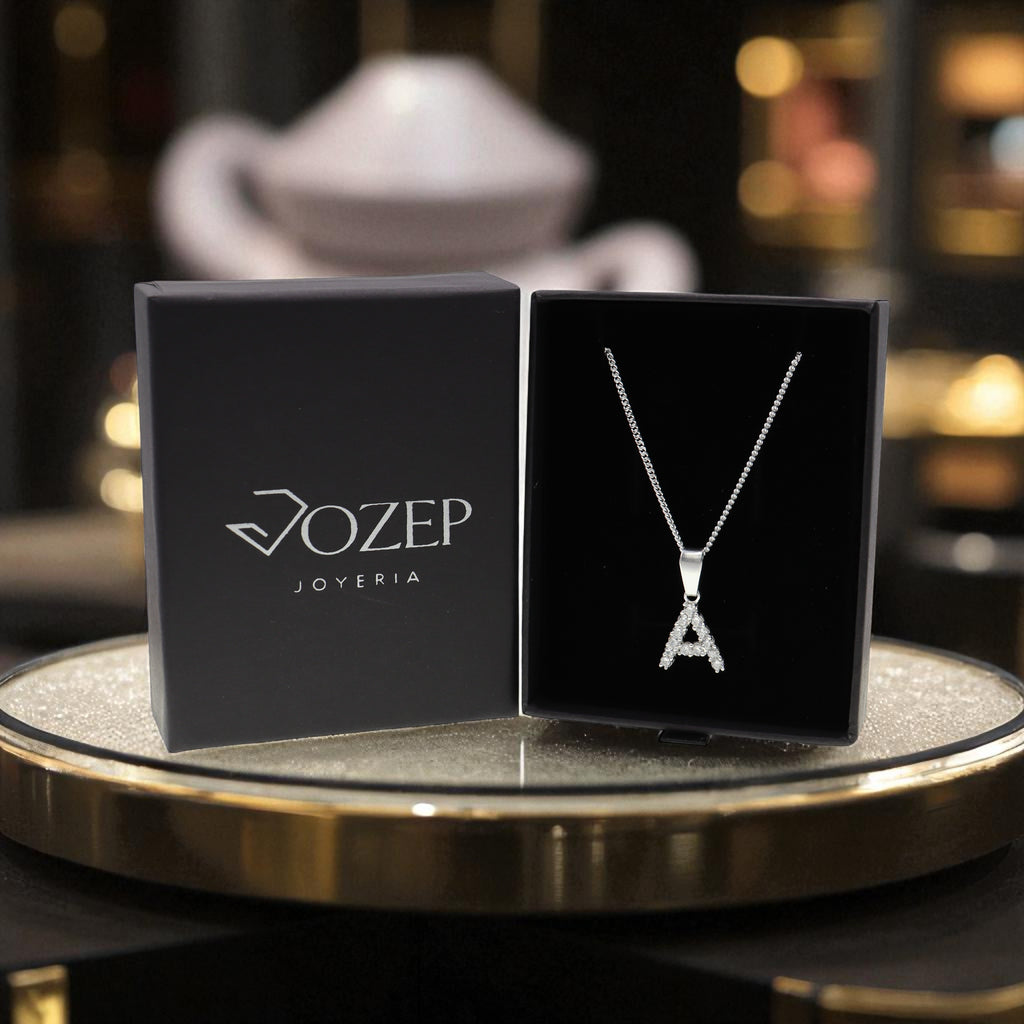 Dije De Iniciales + Cadena En Plata .925