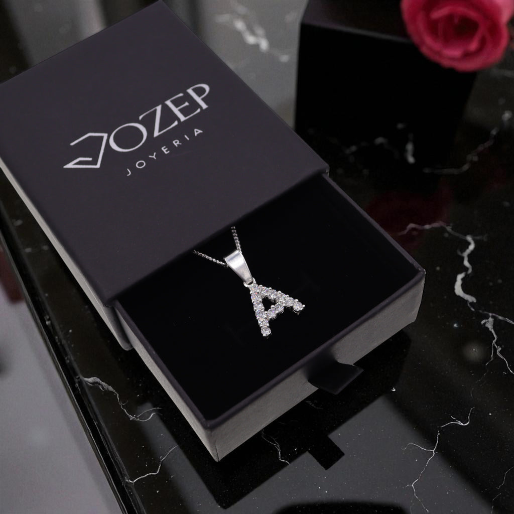 Dije De Iniciales + Cadena En Plata .925