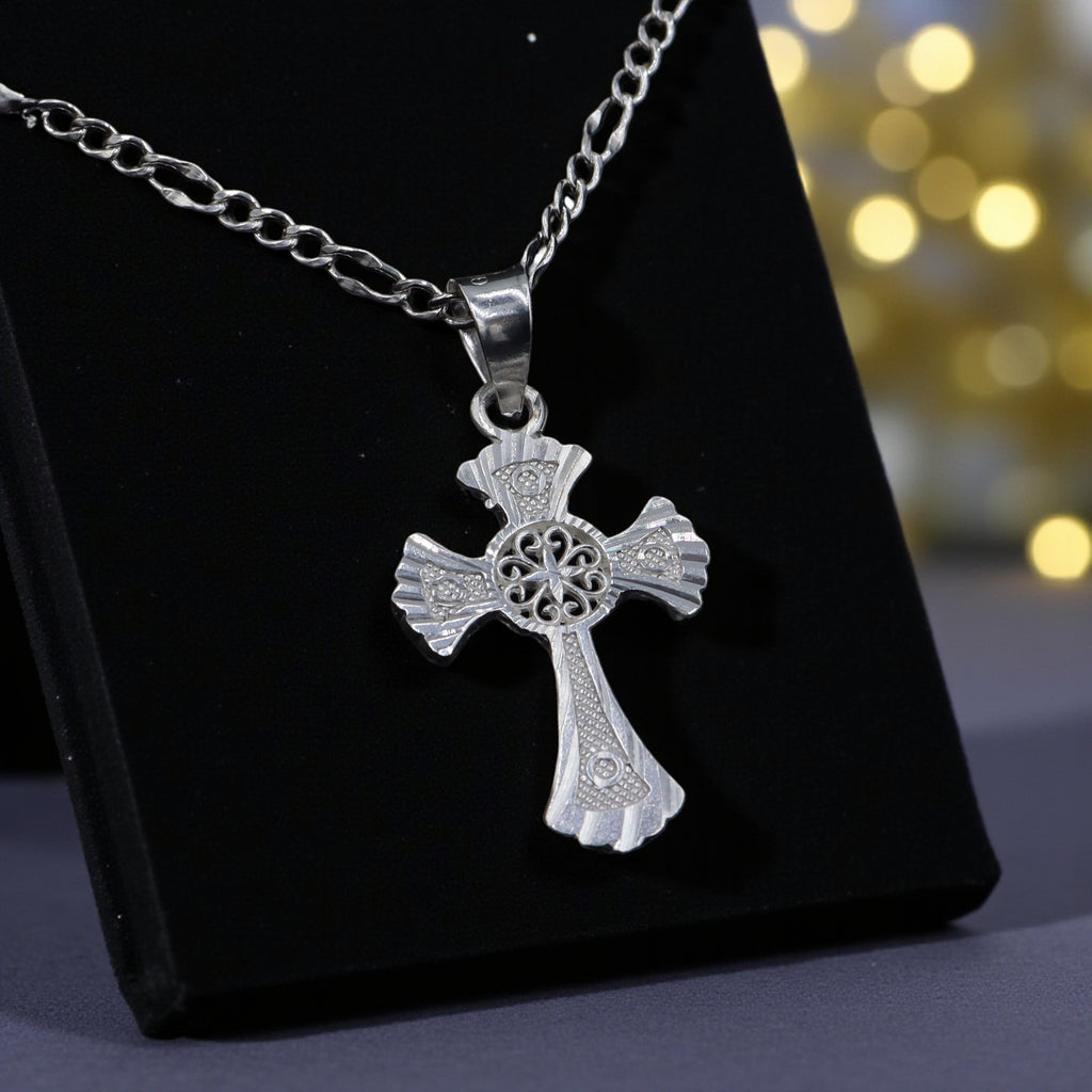 Dije De Cruz Vanguardia + Cadena de Plata .925