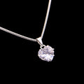 Dije Piedra Corazón Blanca En Plata .925