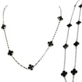 Cadena De Plata .925 Trebol 55 cm