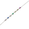 Pulso Multicolor De Plata .925 21 cm