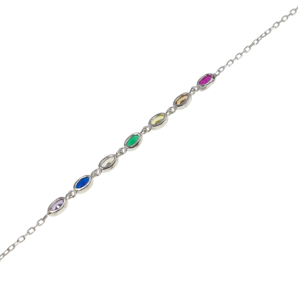 Pulso Multicolor De Plata .925 21 cm