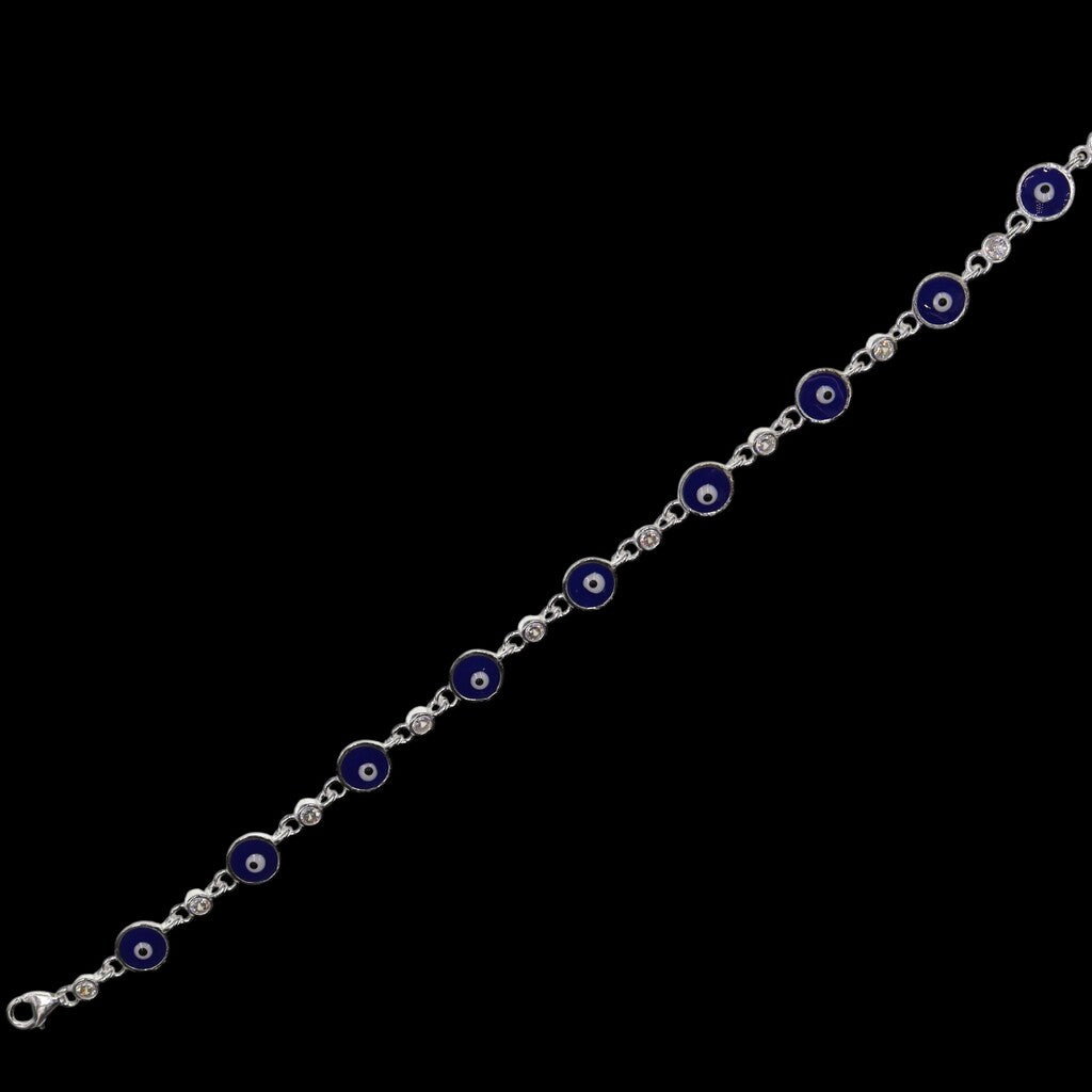 Pulso Ojo Turco Grande De Plata .925 21 cm