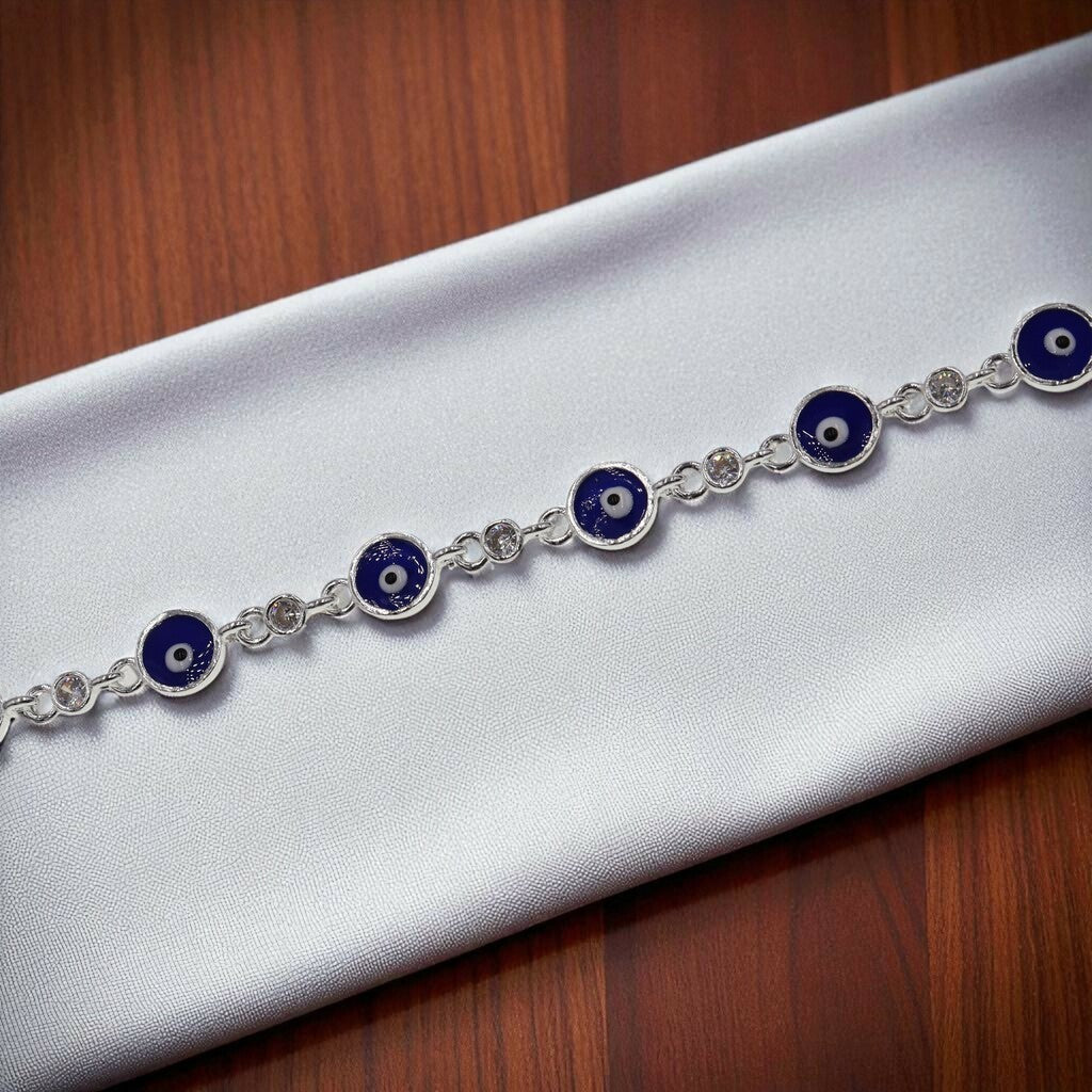 Pulso Ojo Turco Grande De Plata .925 21 cm