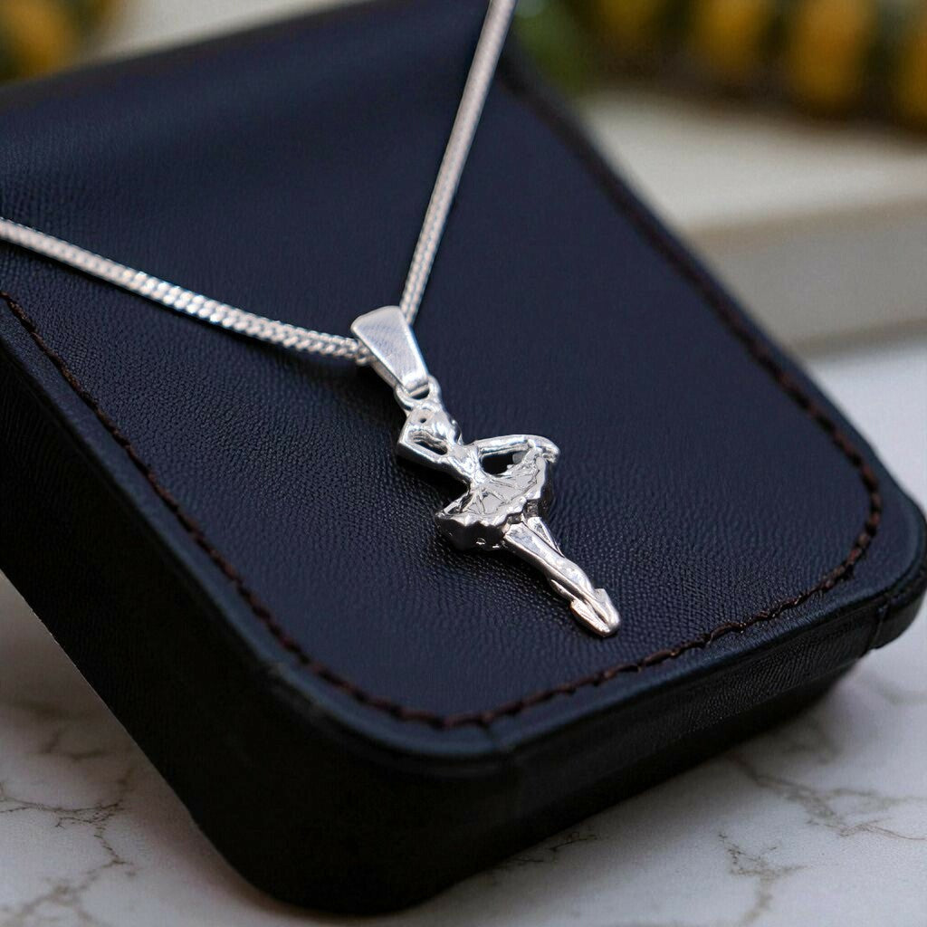 Dije De Bailarina + Cadena En Plata .925