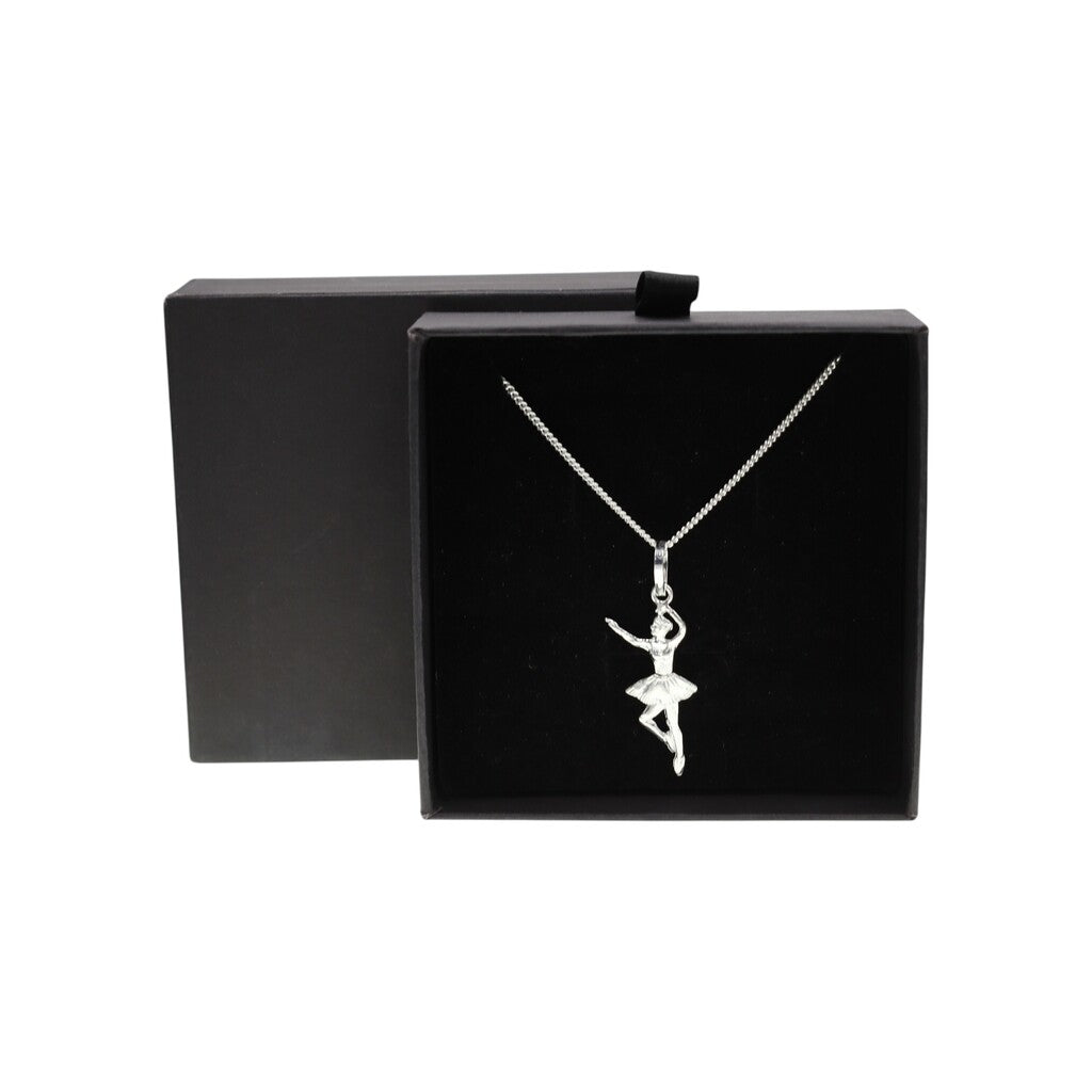 Dije Bailarina Ballet + Cadena En Plata .925