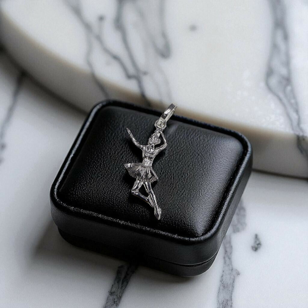 Dije Bailarina Ballet + Cadena En Plata .925