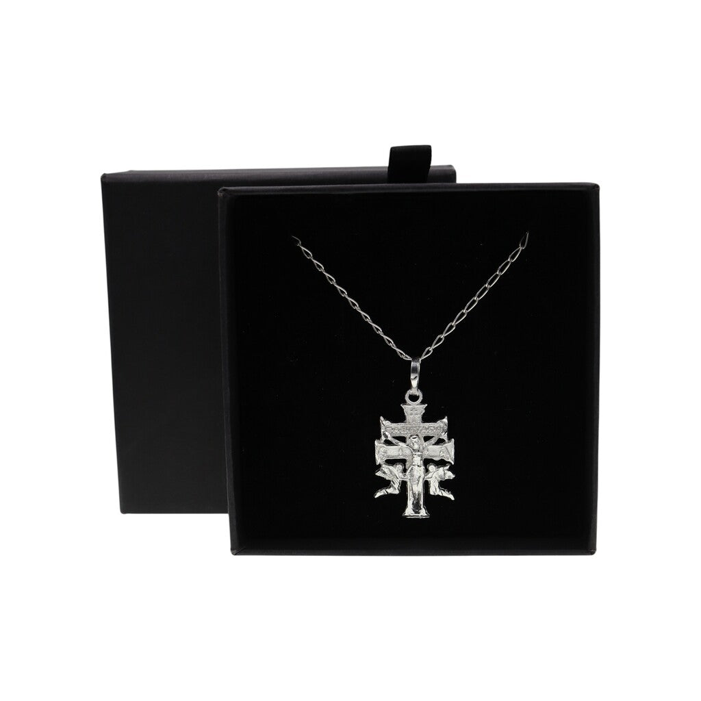 Dije Caravaca Mediana + Cadena En Plata .925