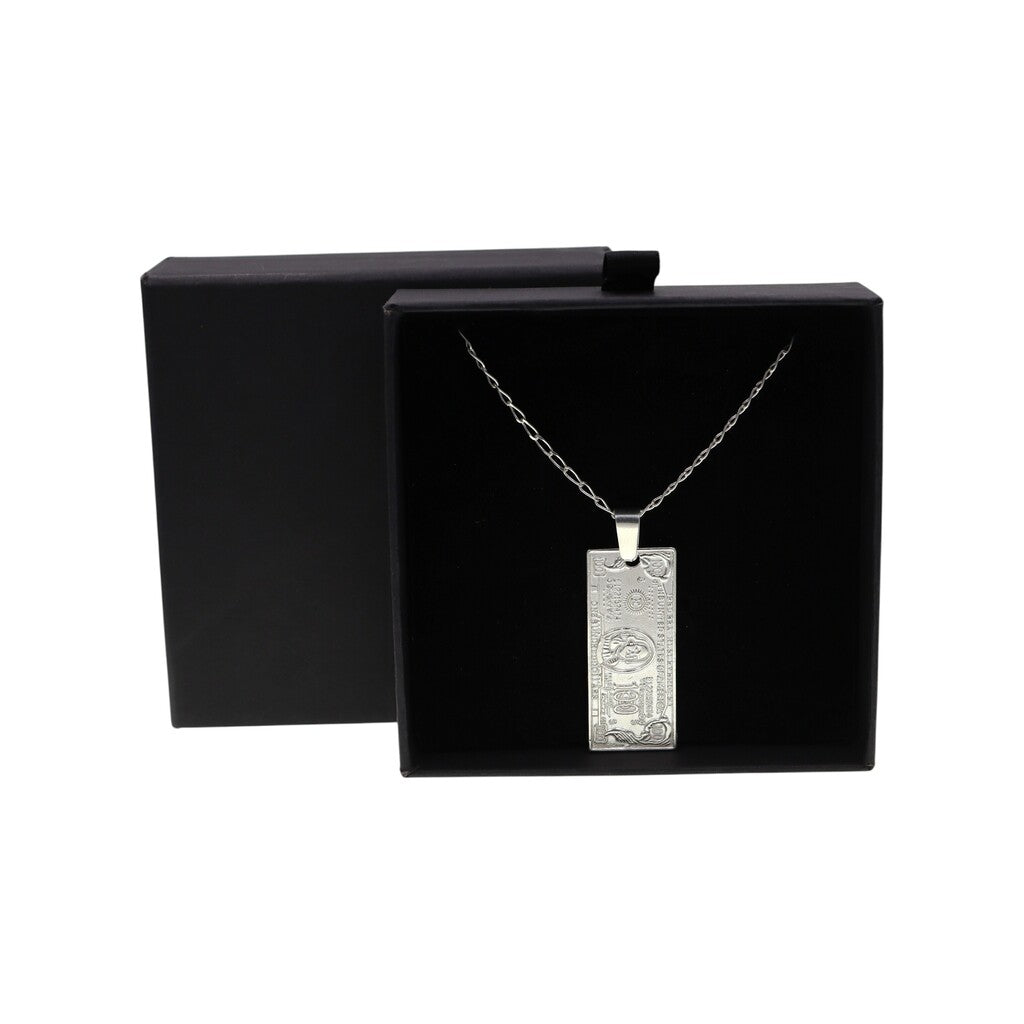 Dije De Dolar + Cadena En Plata .925