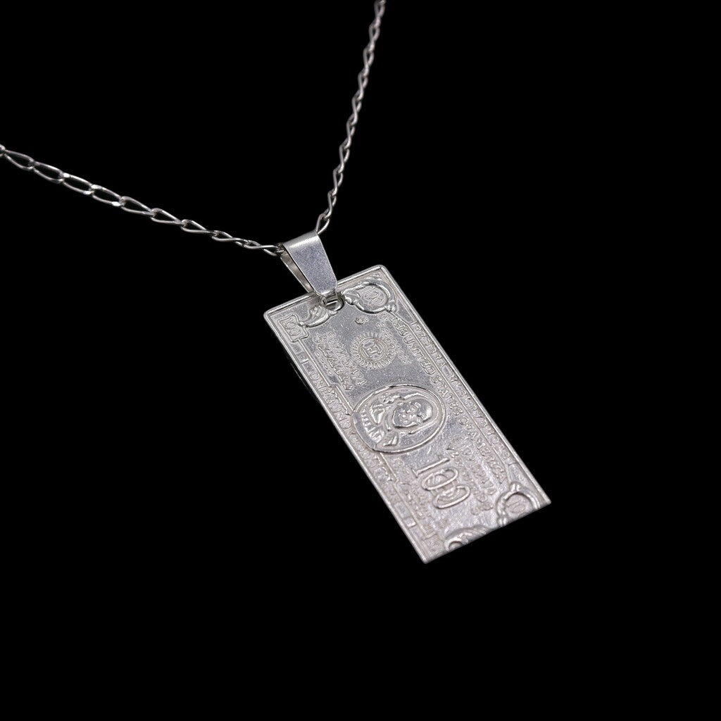 Dije De Dolar + Cadena En Plata .925