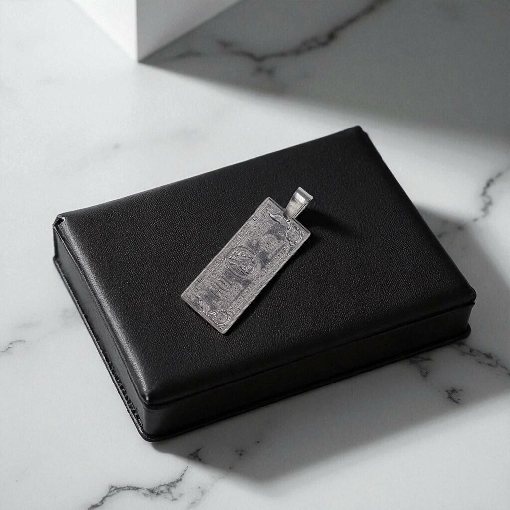 Dije De Dolar + Cadena En Plata .925