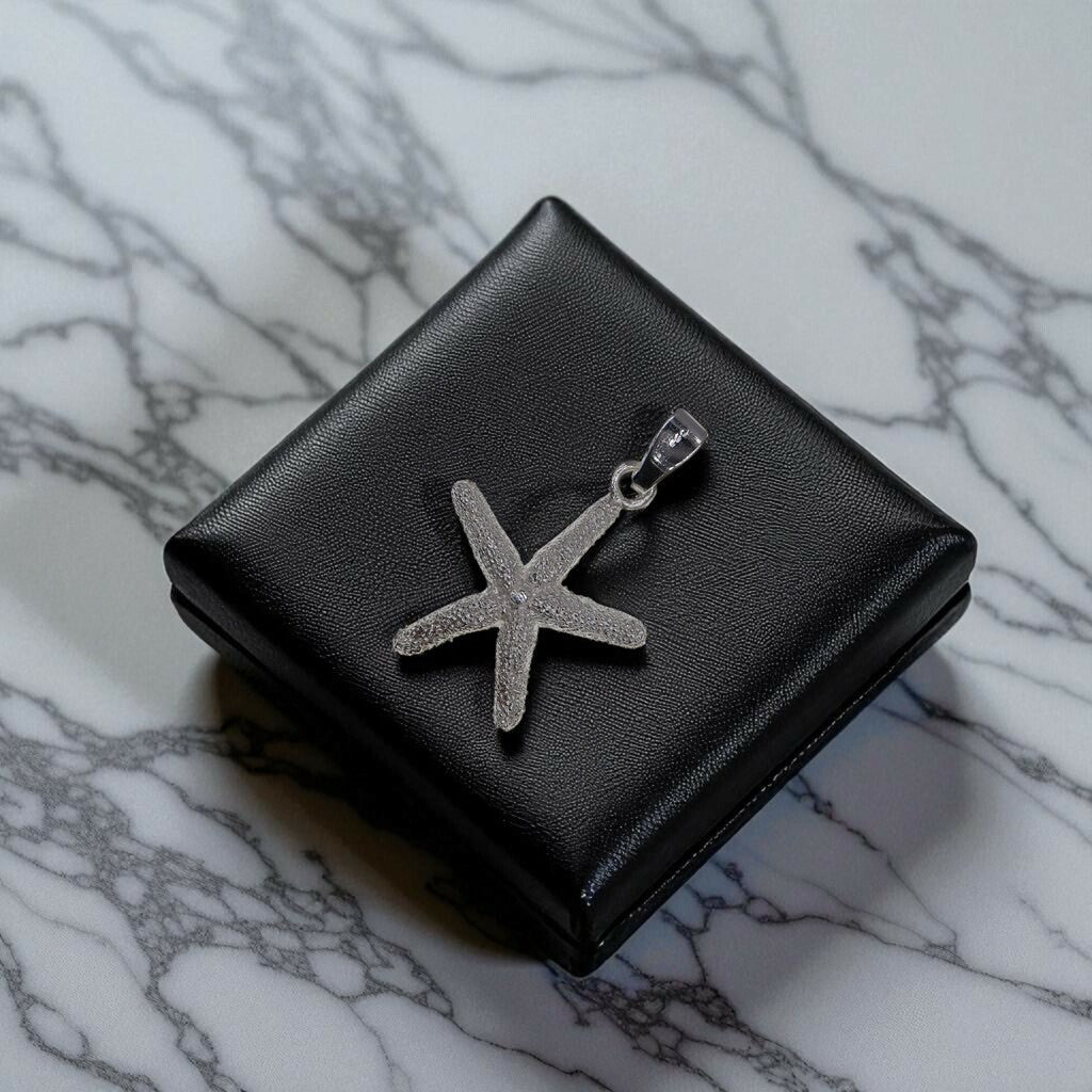 Dije Estrella De Mar + Cadena En Plata .925