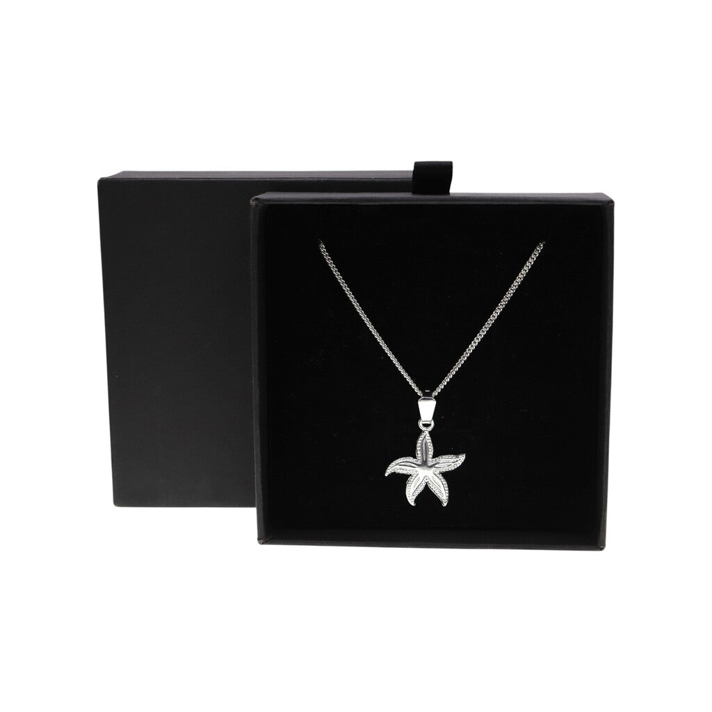 Dije Estrella De Mar Chica + Cadena En Plata .925