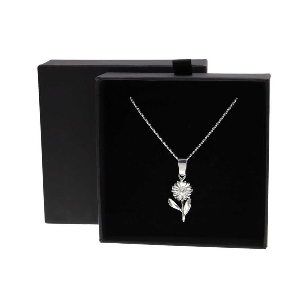 Dije De Flor + Cadena En Plata .925