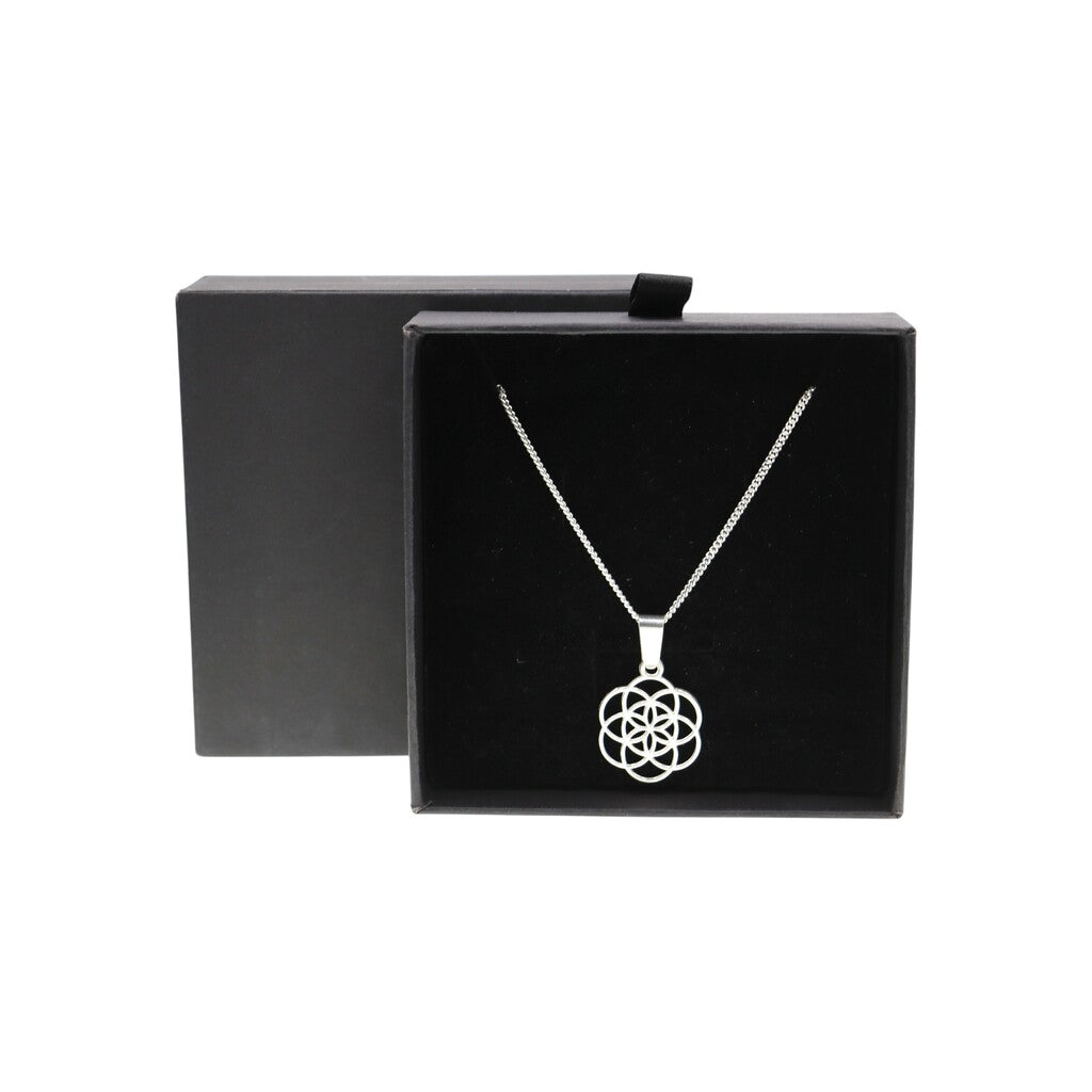 Dije Flor De La Vida + Cadena En Plata .925