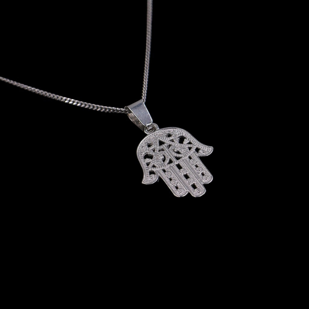 Dije Mano De Fatima + Cadena En Plata .925