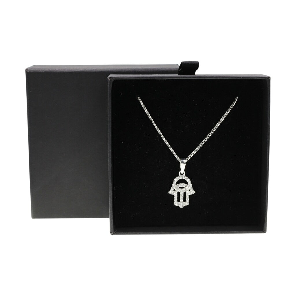 Dije Mano De Fatima + Cadena En Plata .925