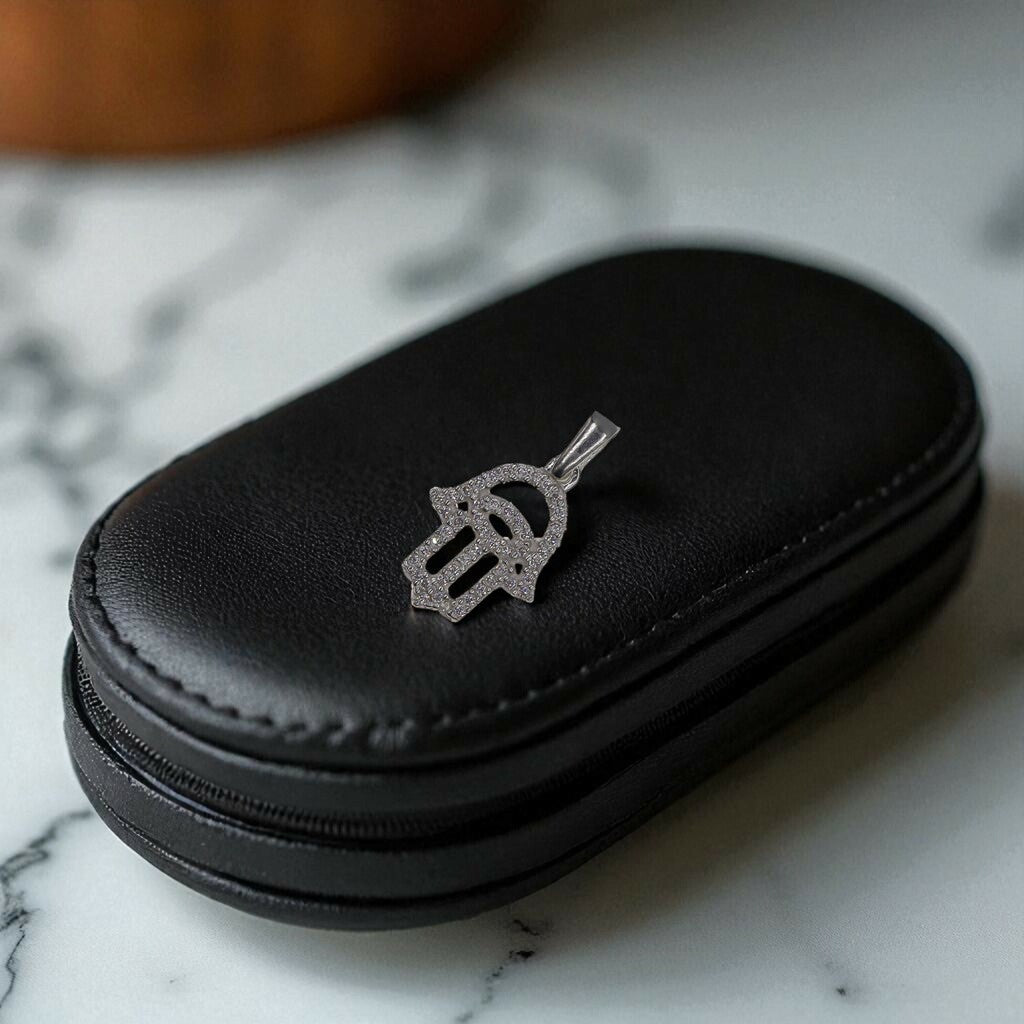 Dije Mano De Fatima + Cadena En Plata .925