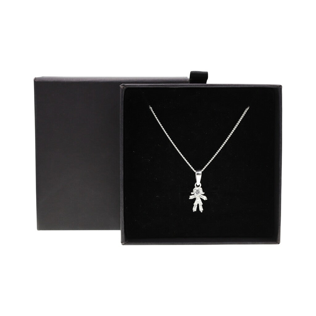 Dije De Niña + Cadena En Plata .925