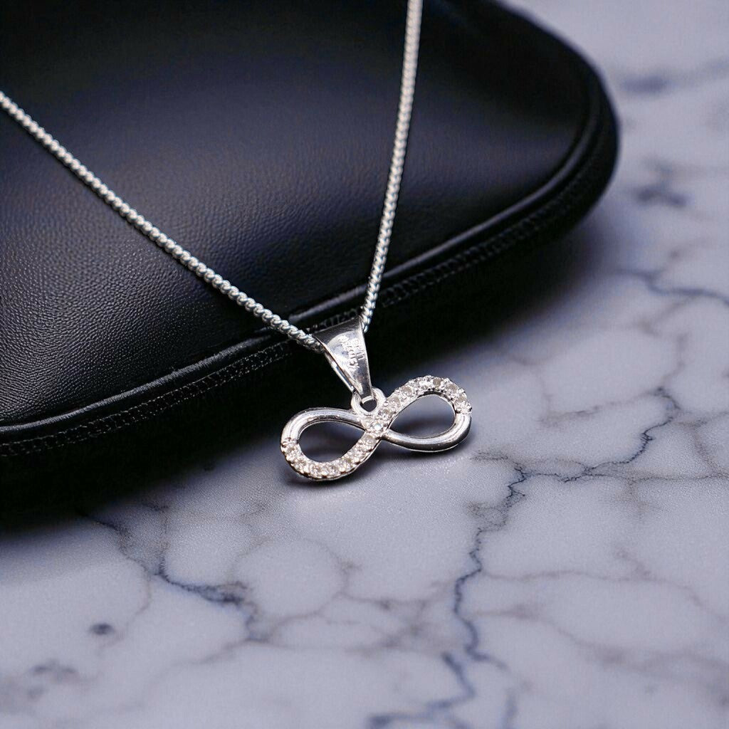 Dije Infinito + Cadena En Plata .925