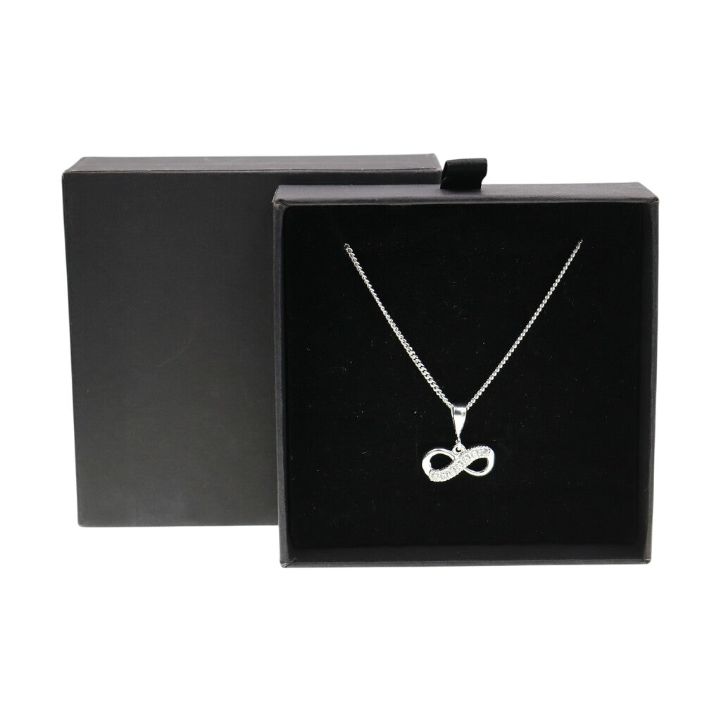 Dije De Infinito + Cadena En Plata .925