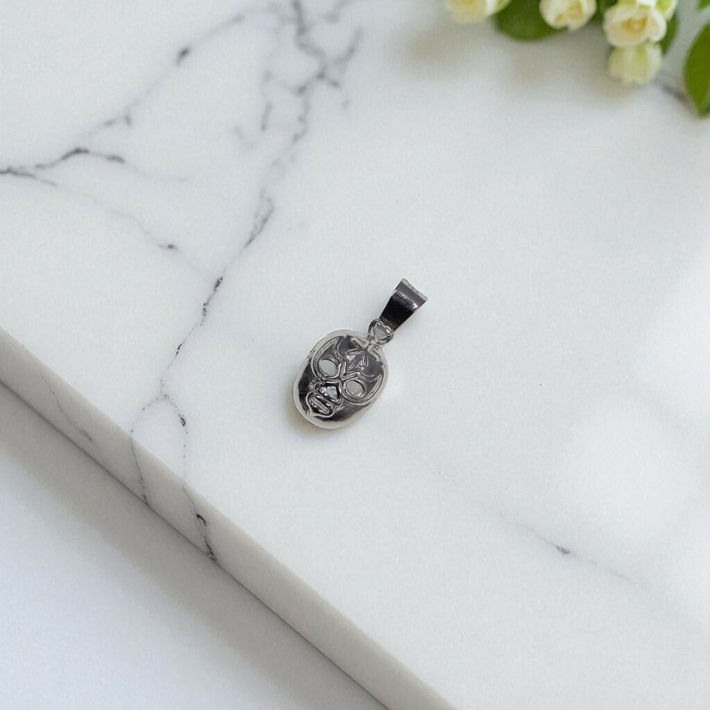 Dije Mascara Luchador + Cadena En Plata .925