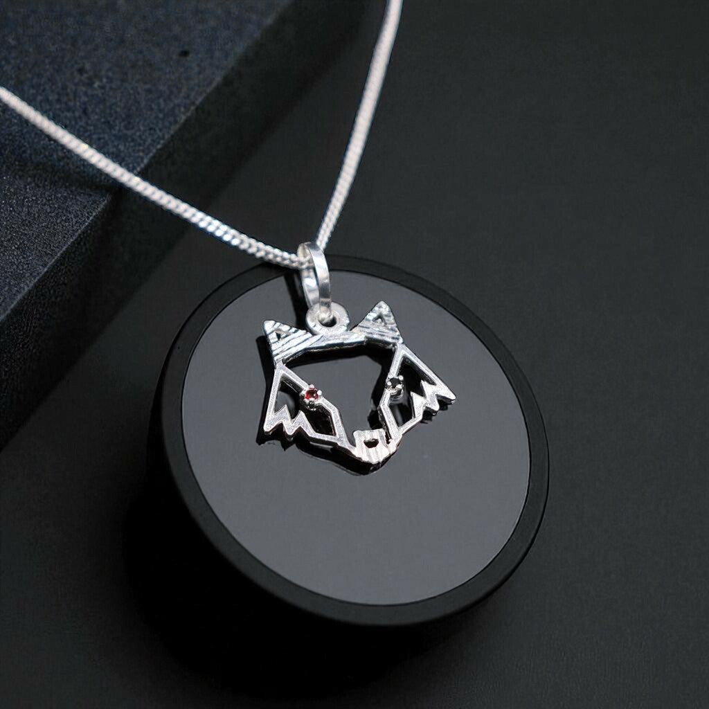 Dije De Zorro + Cadena En Plata .925