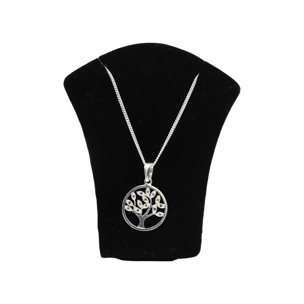 Dije Arbol De La Vida + Cadena En Plata .925