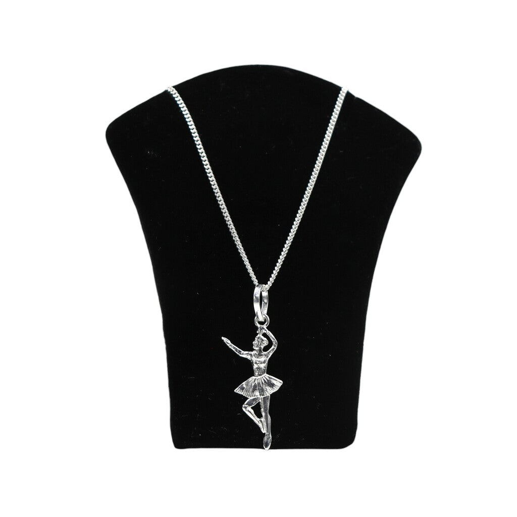 Dije Bailarina Ballet + Cadena En Plata .925