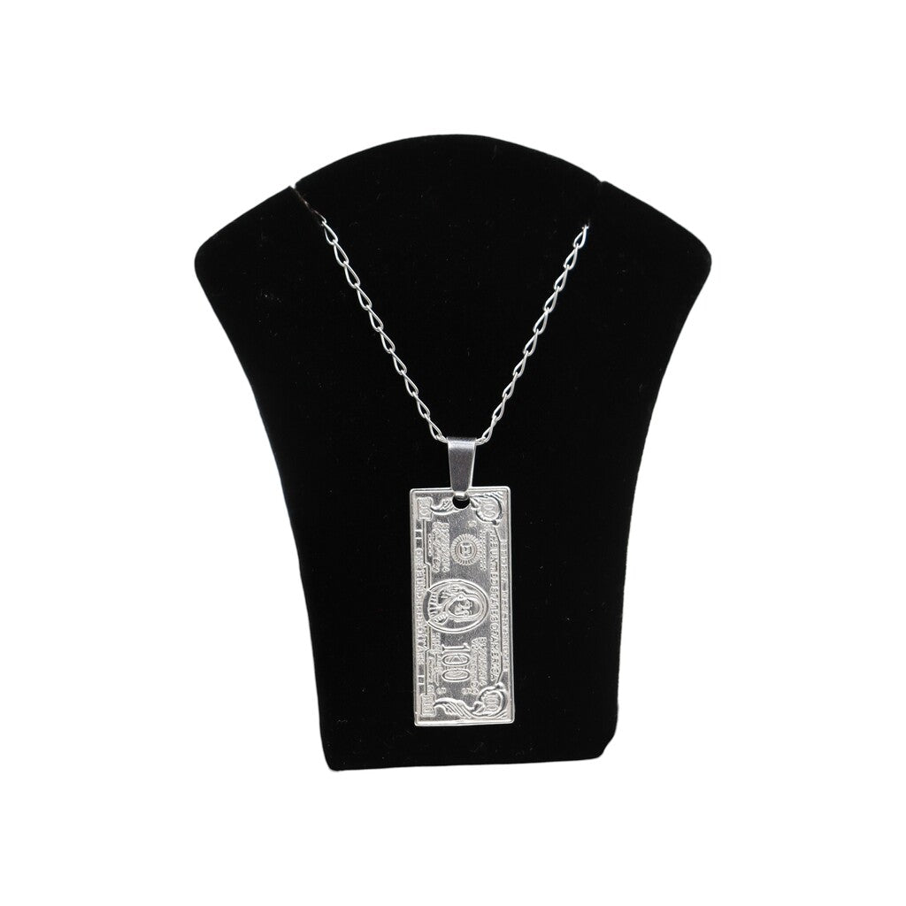 Dije De Dolar + Cadena En Plata .925