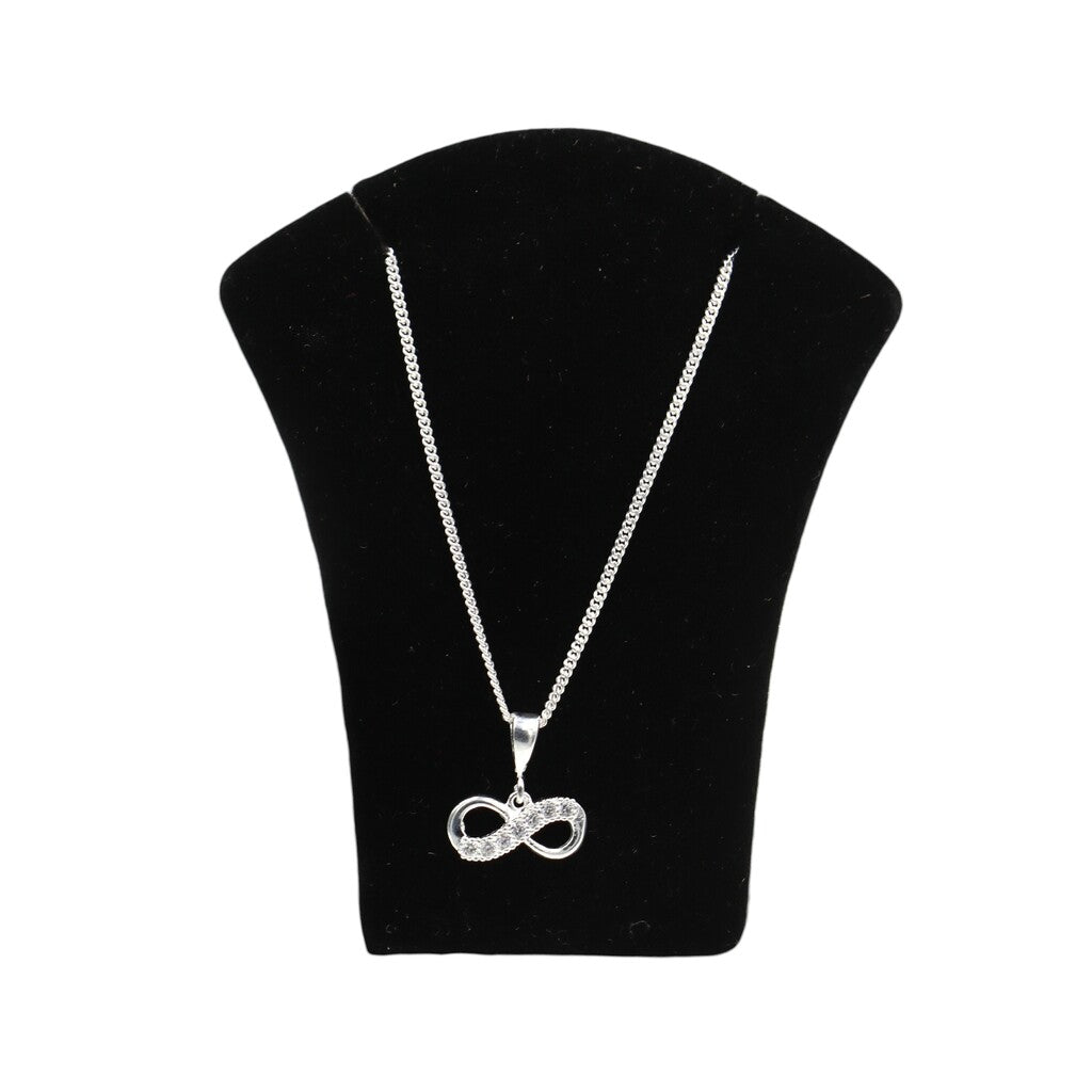 Dije De Infinito + Cadena En Plata .925